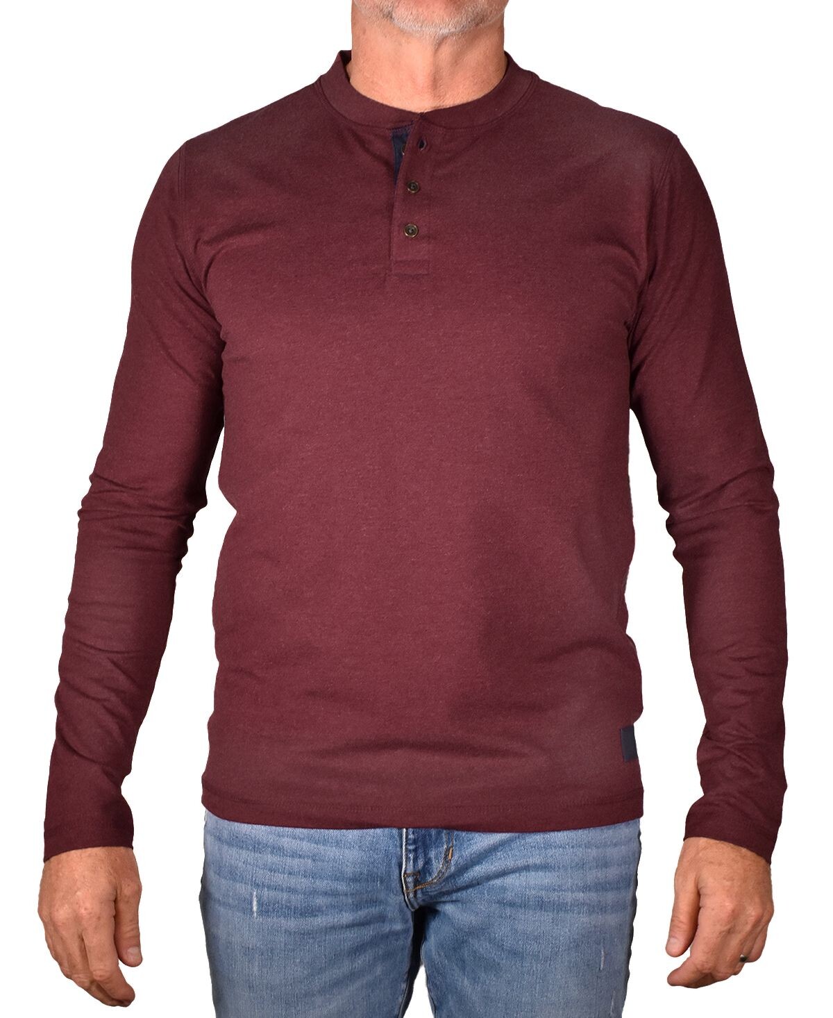 

Мужская футболка modern fit из эластичного джерси henley Vintage 1946, Коричневый, Мужская футболка modern fit из эластичного джерси henley Vintage 1946