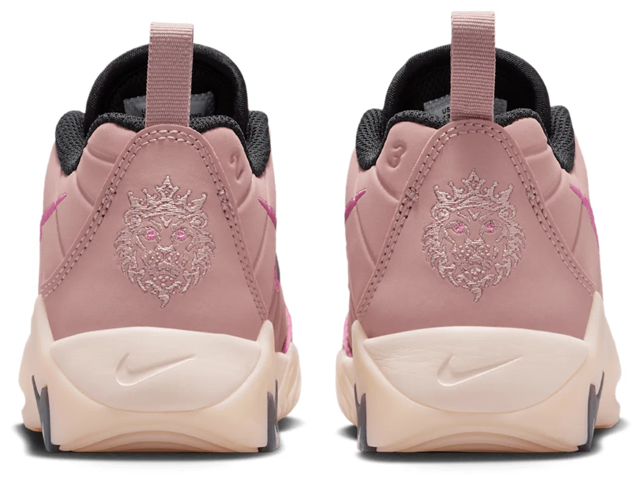 Кроссовки для мальчиков LeBron Witness IX Nike, цвет Particle Pink/Black/Pearl White — фото 3
