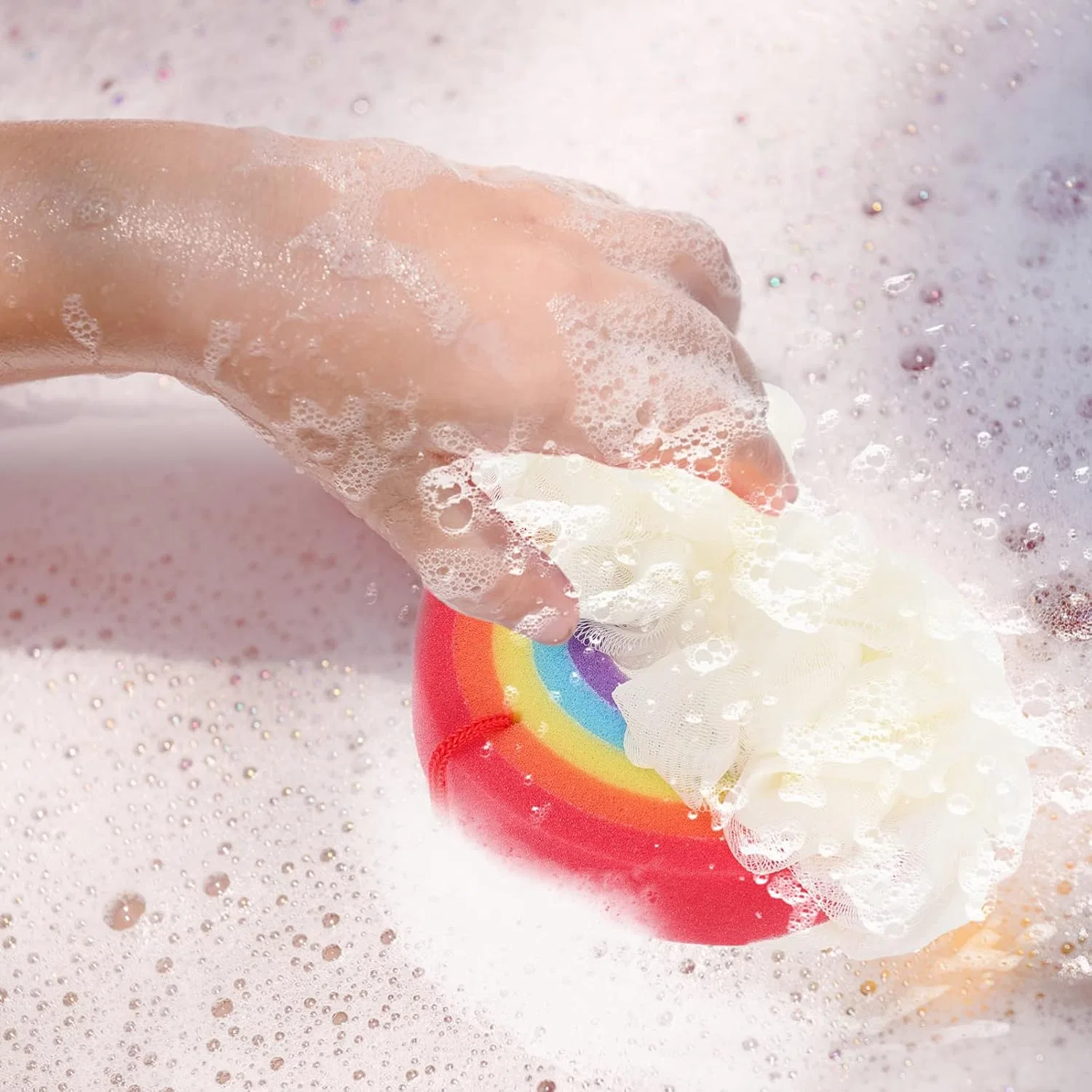 Мочалка для душа POPETPOP, 2 шт, мультиколор — фото 4