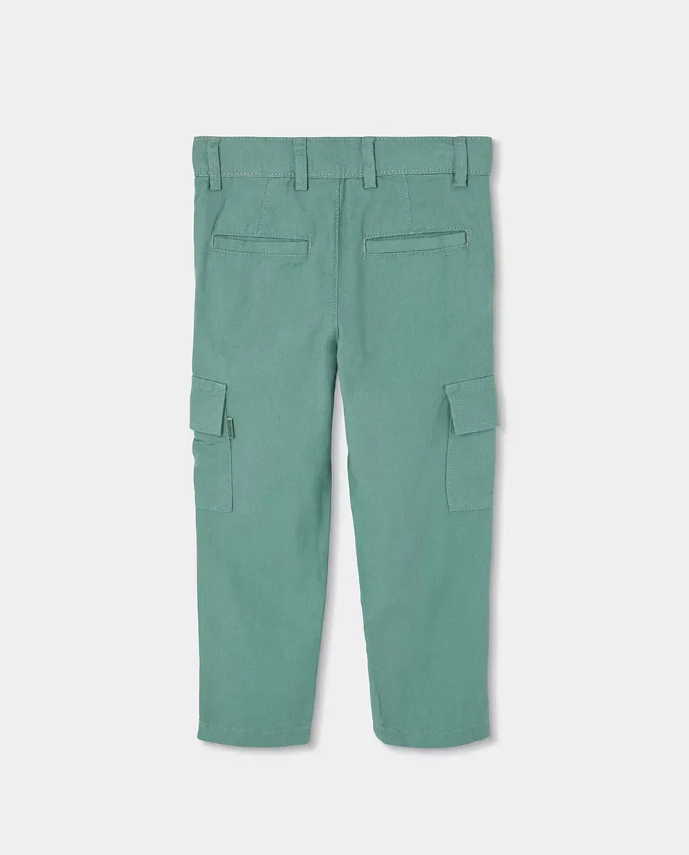 Детские брюки для мальчиков из льна Pantalón lino de niño Boboli, Indigo Blue — фото 3