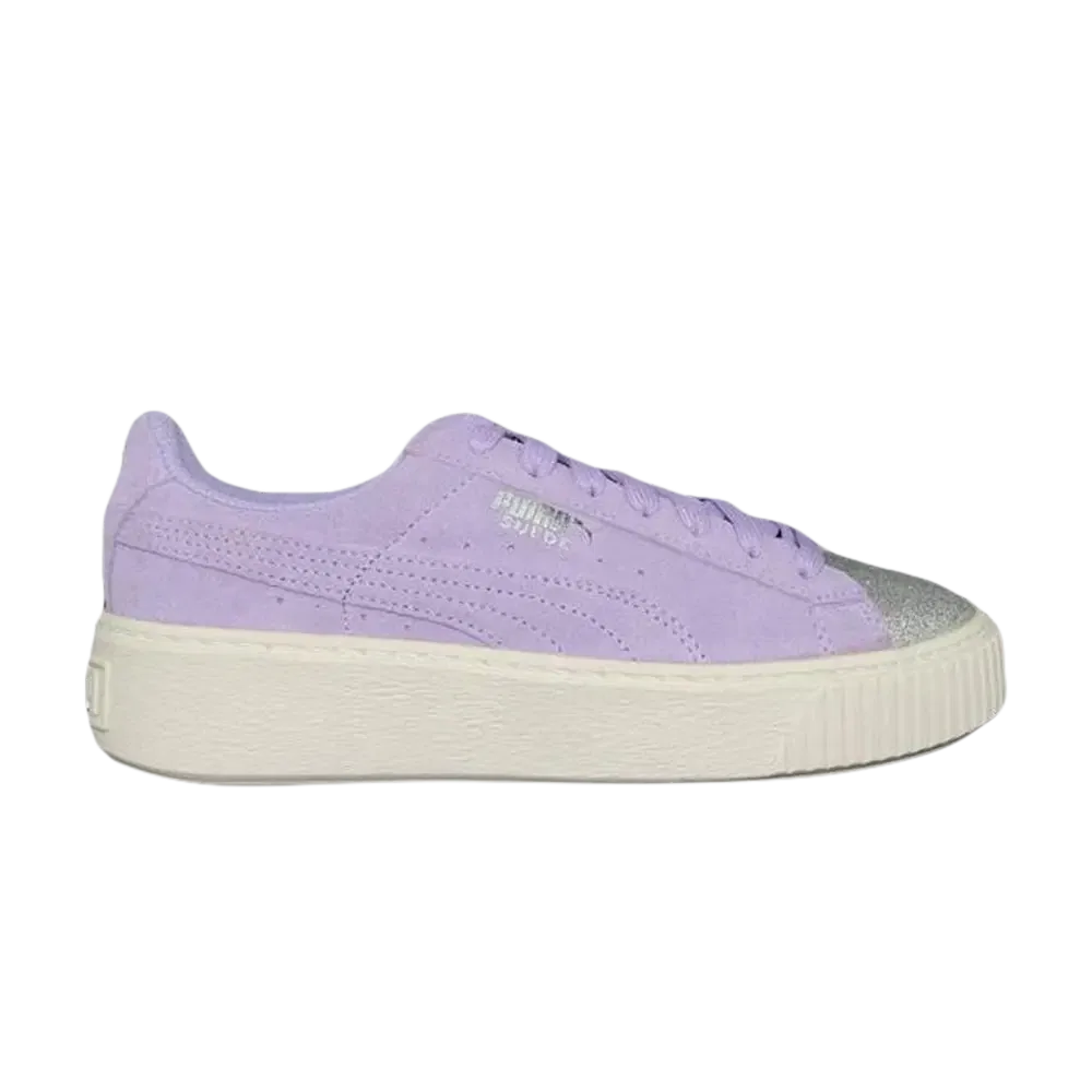 Кроссовки Puma Suede Platform Jr, розовый