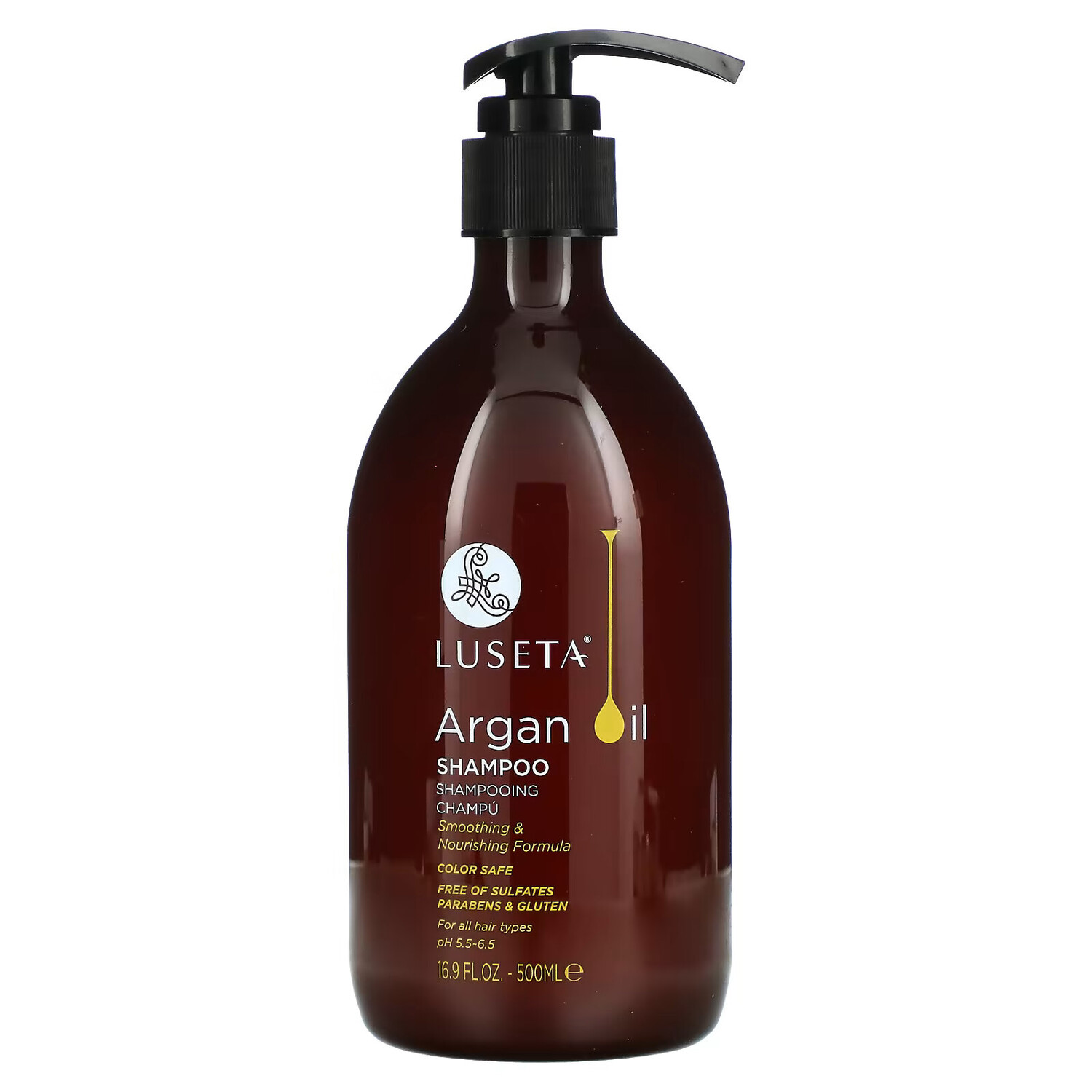 

Luseta Beauty, Аргановое масло, шампунь для всех типов волос, 500 мл (16,9 жидк. Унции)