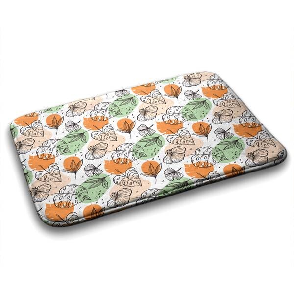 

Коврик для ванной Tulup Bunte Blätter, 90x1x90 см, оранжевый