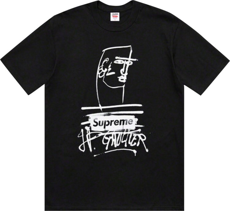 

Футболка Supreme x Jean Paul Gaultier Tee 'Black', черный