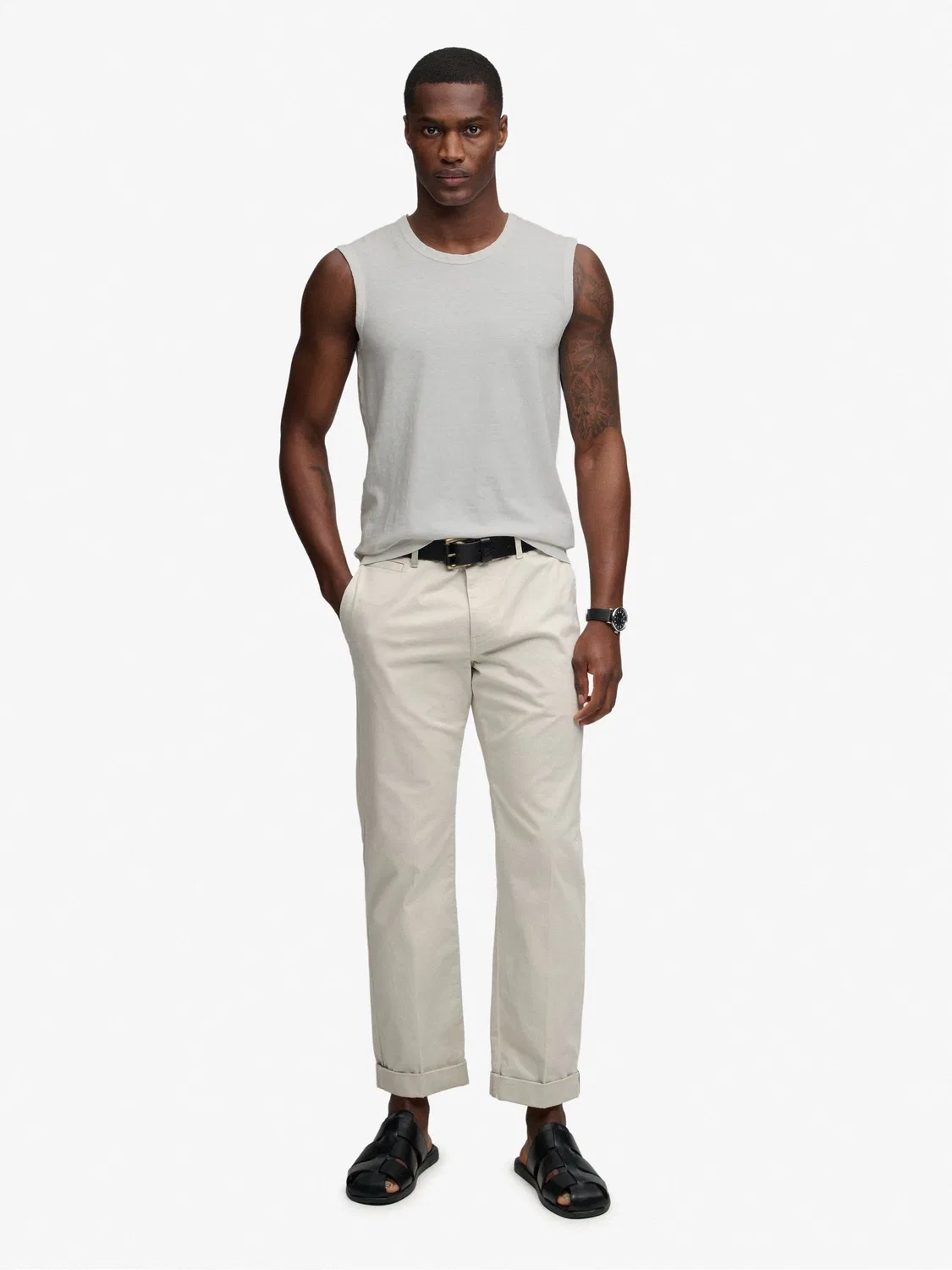 Майка классическая Classic Tank Superdry, белый — фото 2