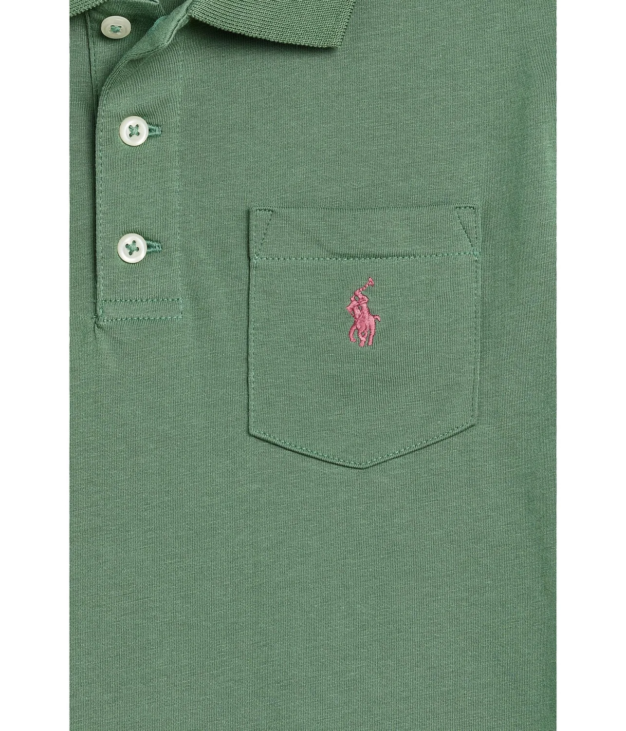 Поло из хлопкового трикотажа с карманом (для детей постарше) Polo Ralph Lauren Kids, Fatigue — фото 3