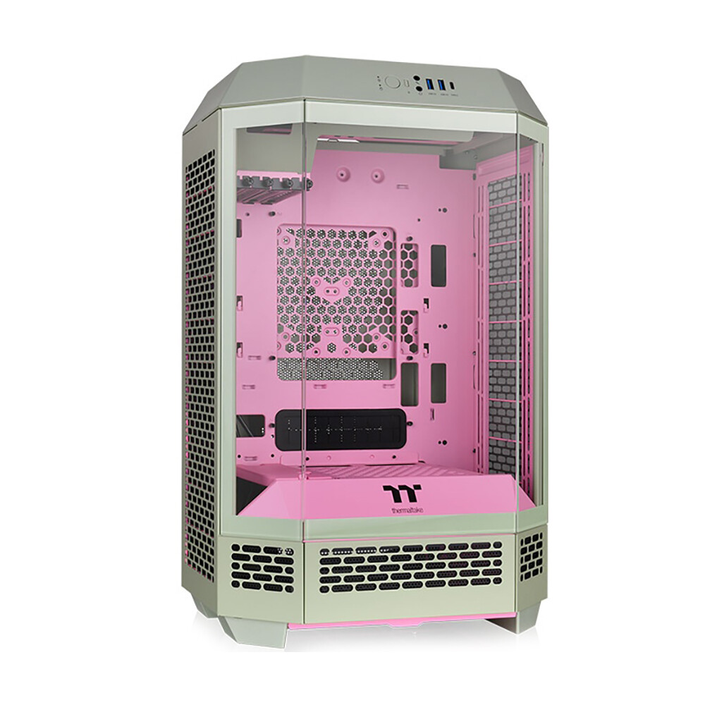 

Корпус Thermaltake The Tower 300, Mini Tower, зеленая матча/розовый