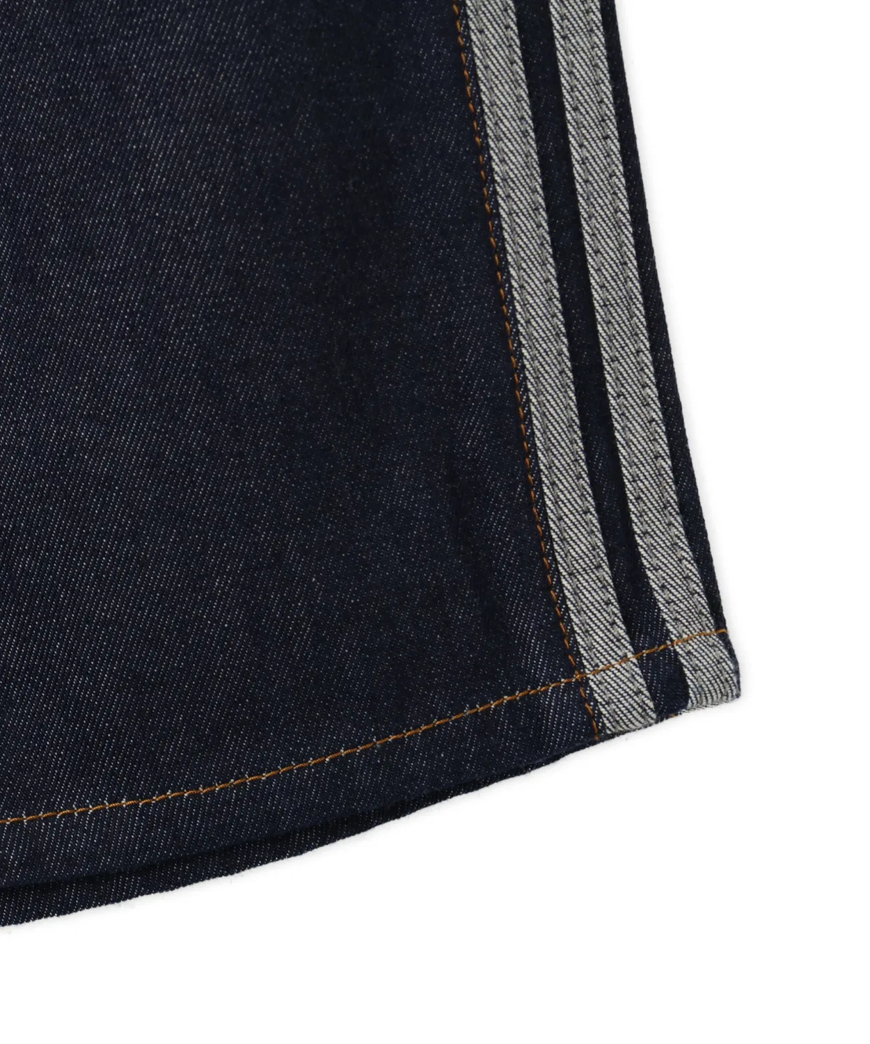 Мужские джинсовые шорты с принтом Firebird Adicolor Raw Denim Adidas, Dark Indigo Blue — фото 4