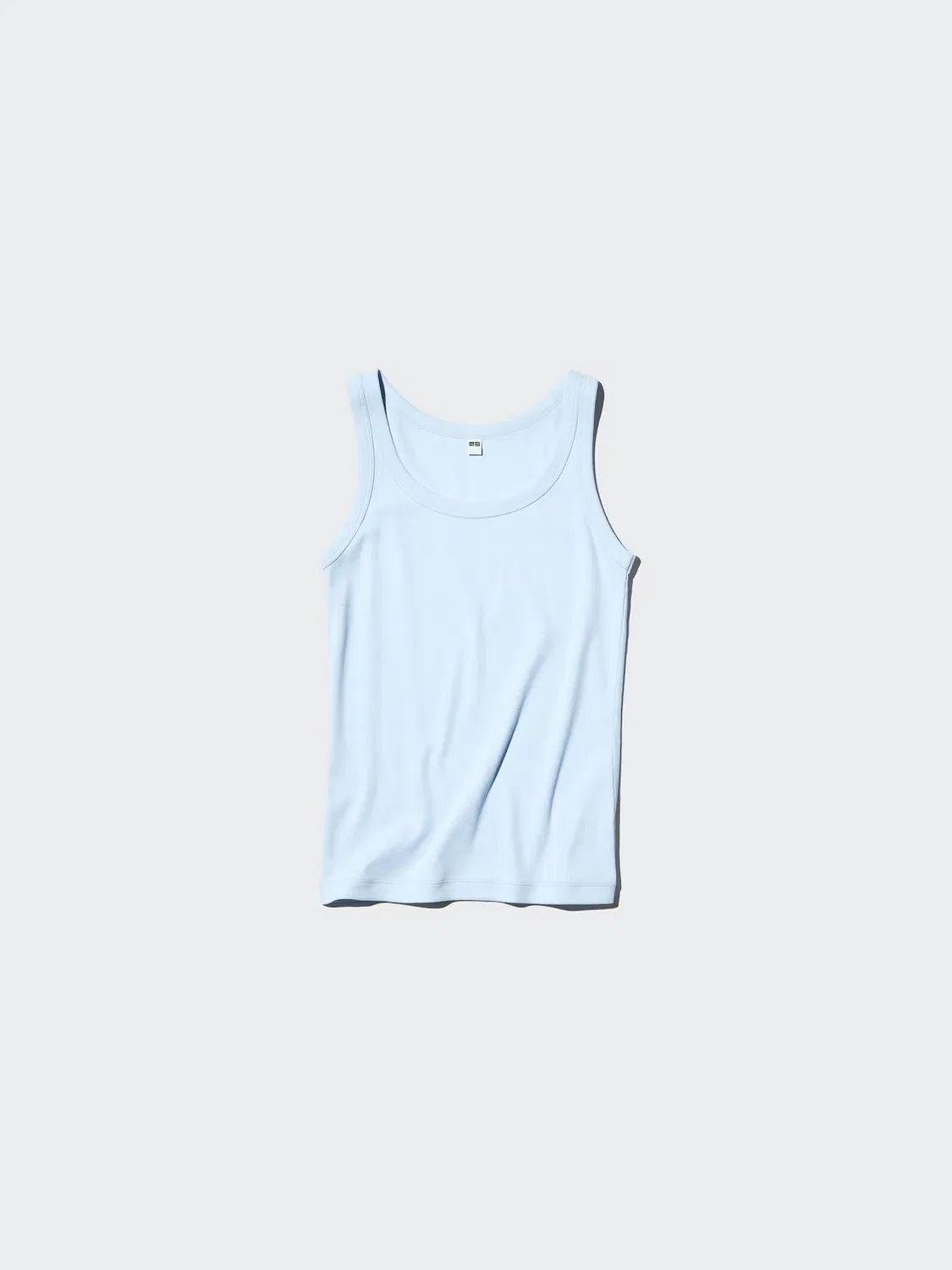 Майка Uniqlo, мягкая ребристая, светло-серая — фото 4