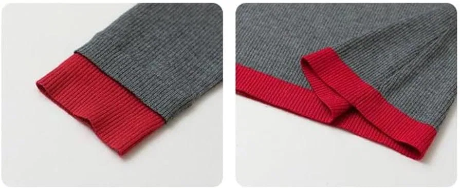 Женский пуловер оверсайз с вырезом горловины Generic, Gray — фото 4