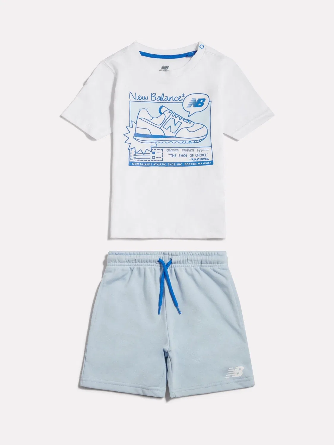 Комплект футболка и шорты New Balance White