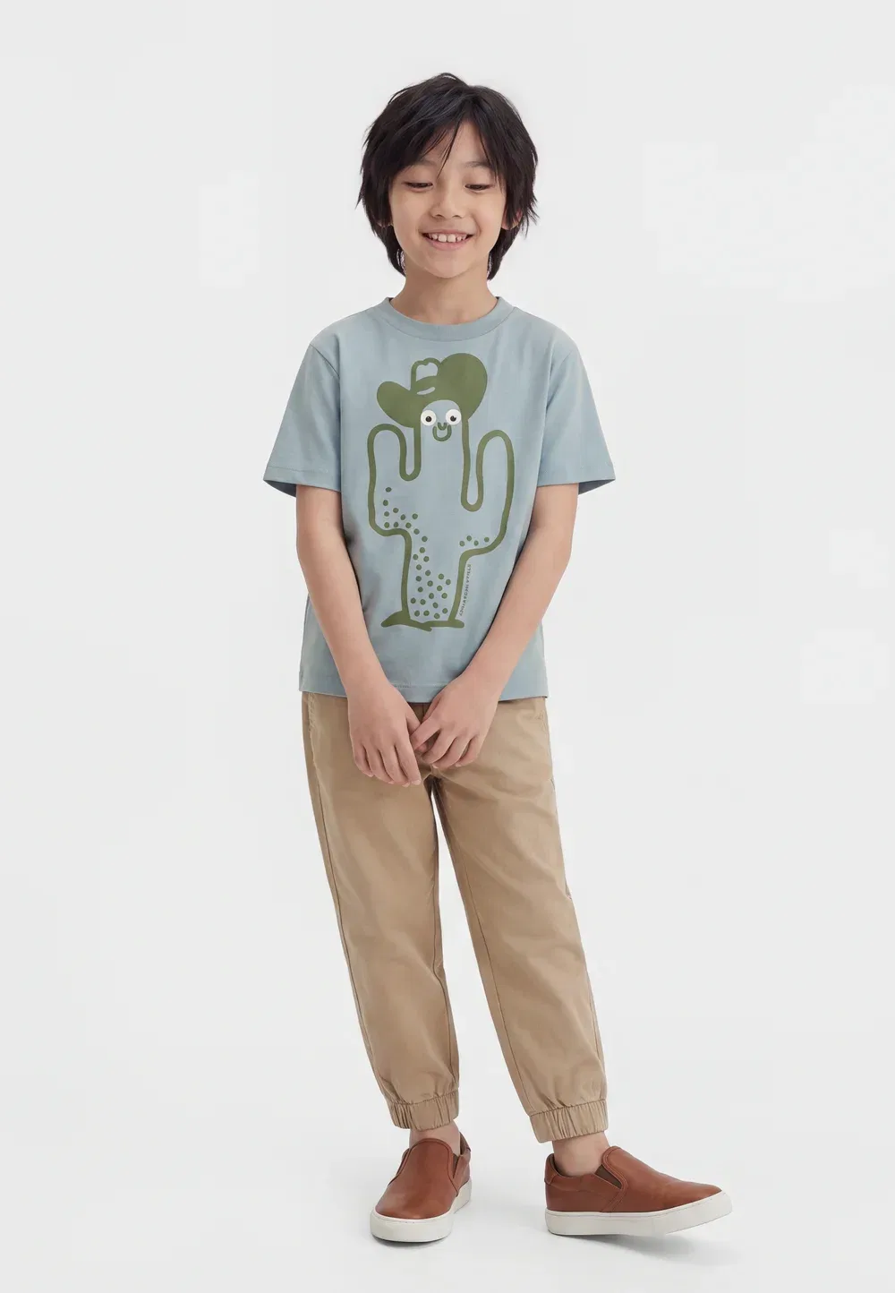 Футболка с принтом Stella Mccartney Kids, Blu Nebbia