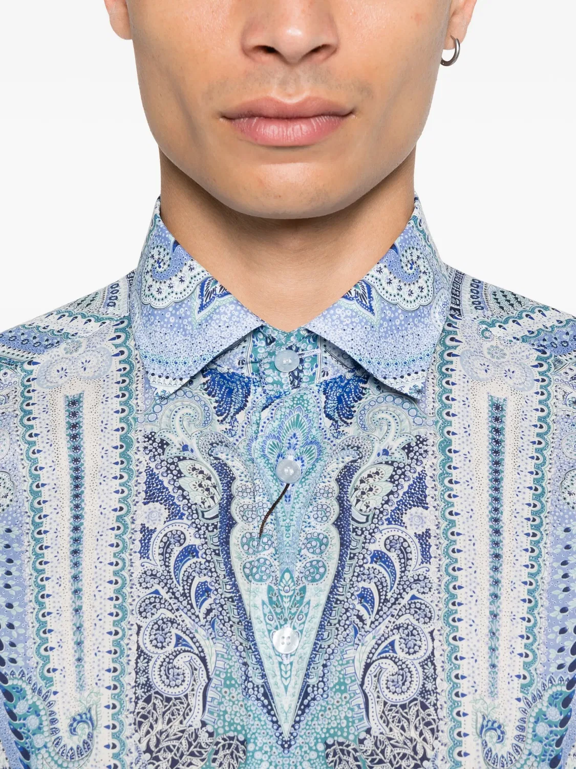 Рубашка с узором пайсли ETRO, белый — фото 4