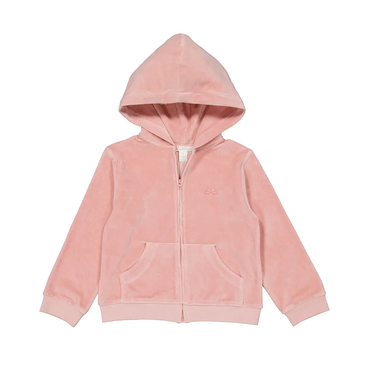 Худи из велюра с крыльями ангела Kids Angel Wing Velour Hoodie Marie Chantal, Floral Dusty Pink