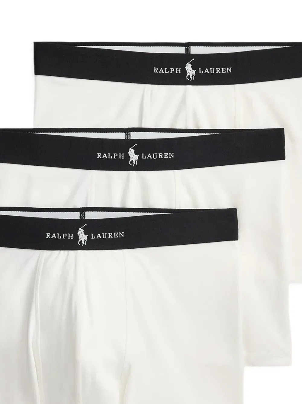 Комплект из трех трусов с логотипом Pony Polo Ralph Lauren, белый — фото 2