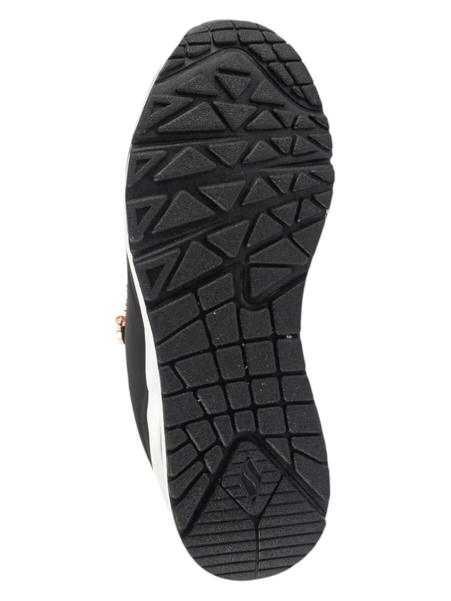 Кроссовки SKECHERS 'Uno Gen1 - Trendy Jewels' черного цвета — фото 3