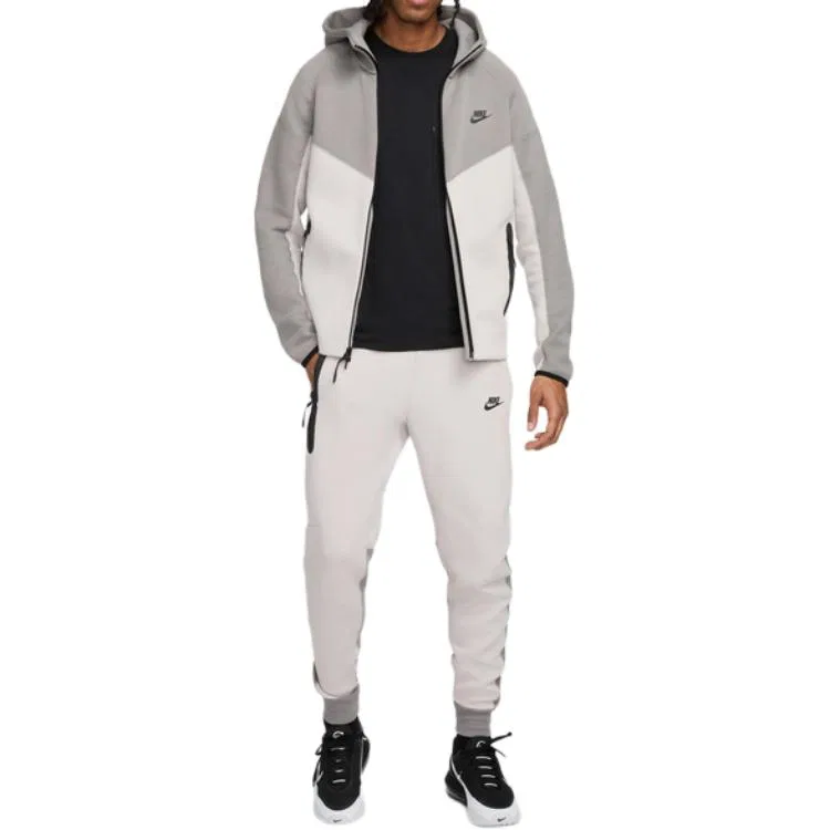 Мужская куртка из флиса Nike Tech Fleece Windrunner, серый — фото 4