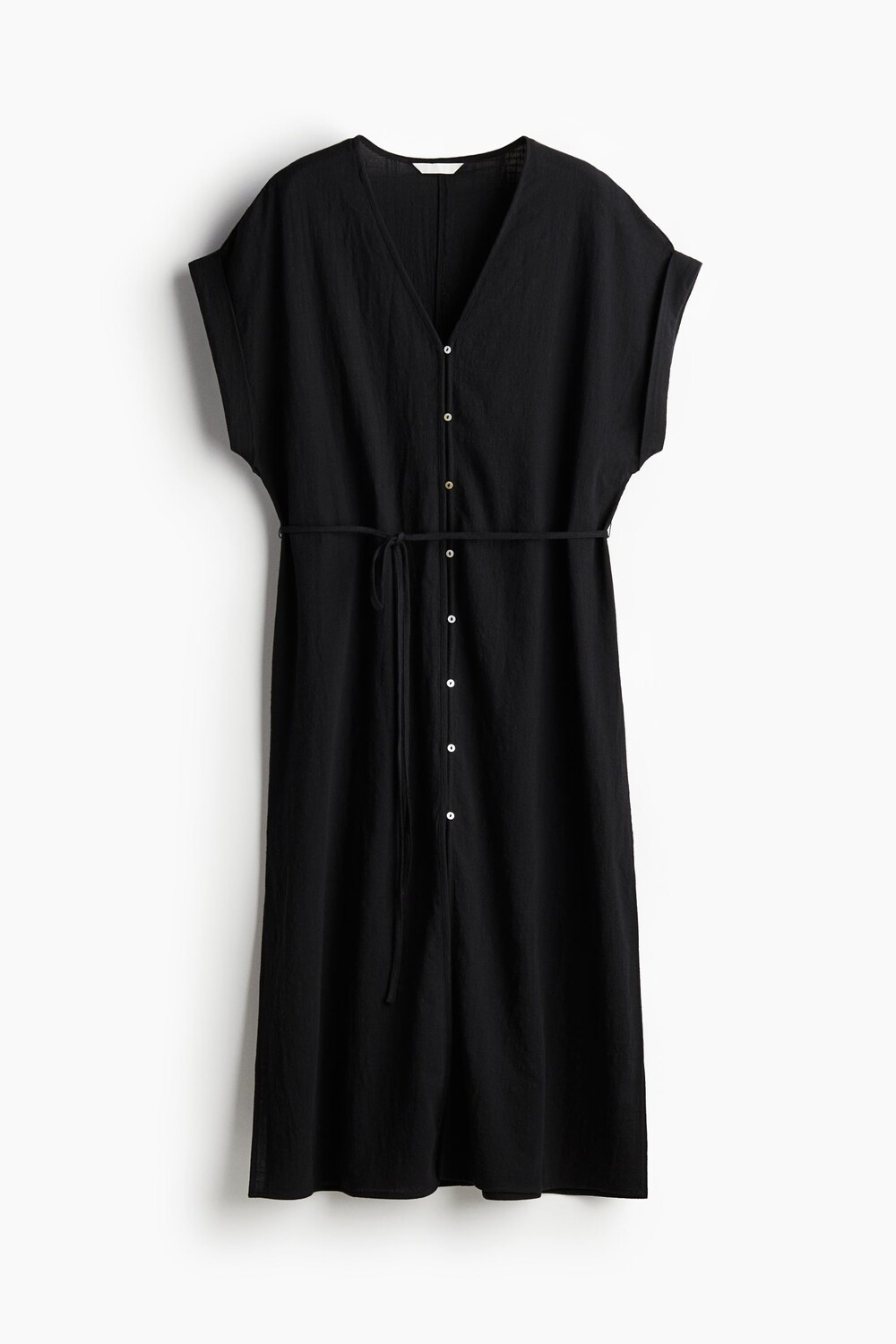 

Платье H&M Button-front Crêpe Dress, черный