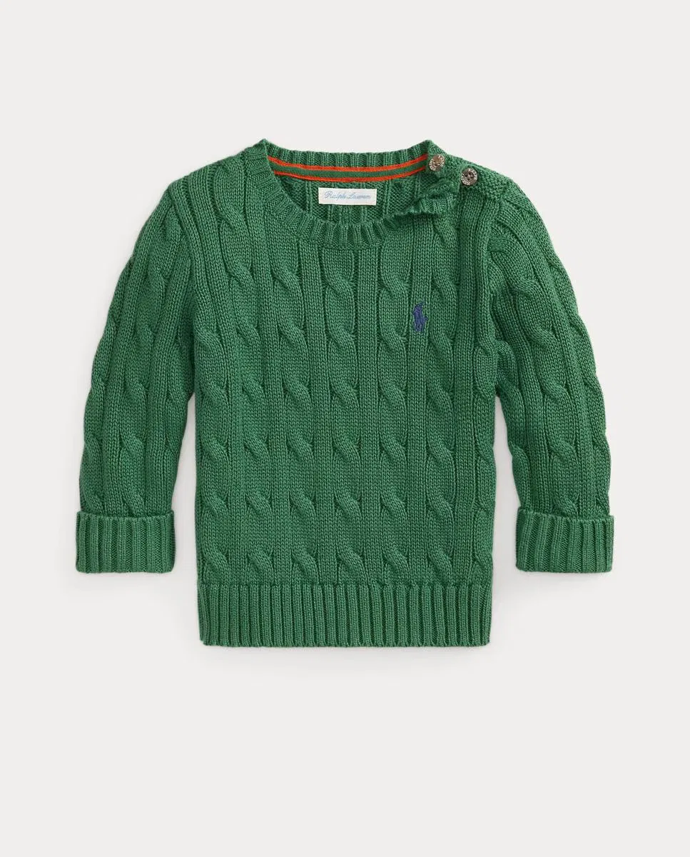 Детский джемпер из хлопка, Unisex Punto Ochos, Polo Ralph Lauren, зеленый
