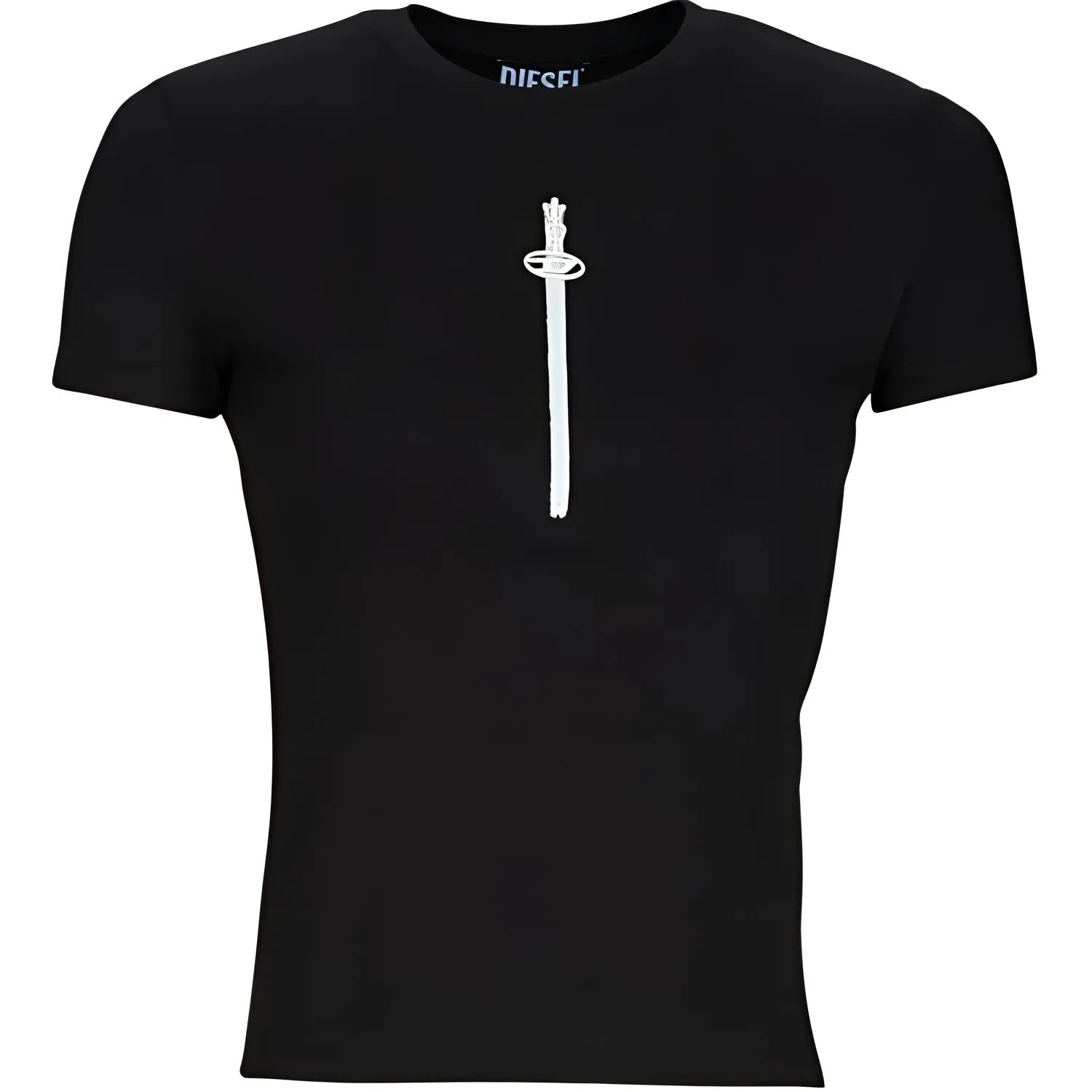 Футболка с молнией DIESEL, Black