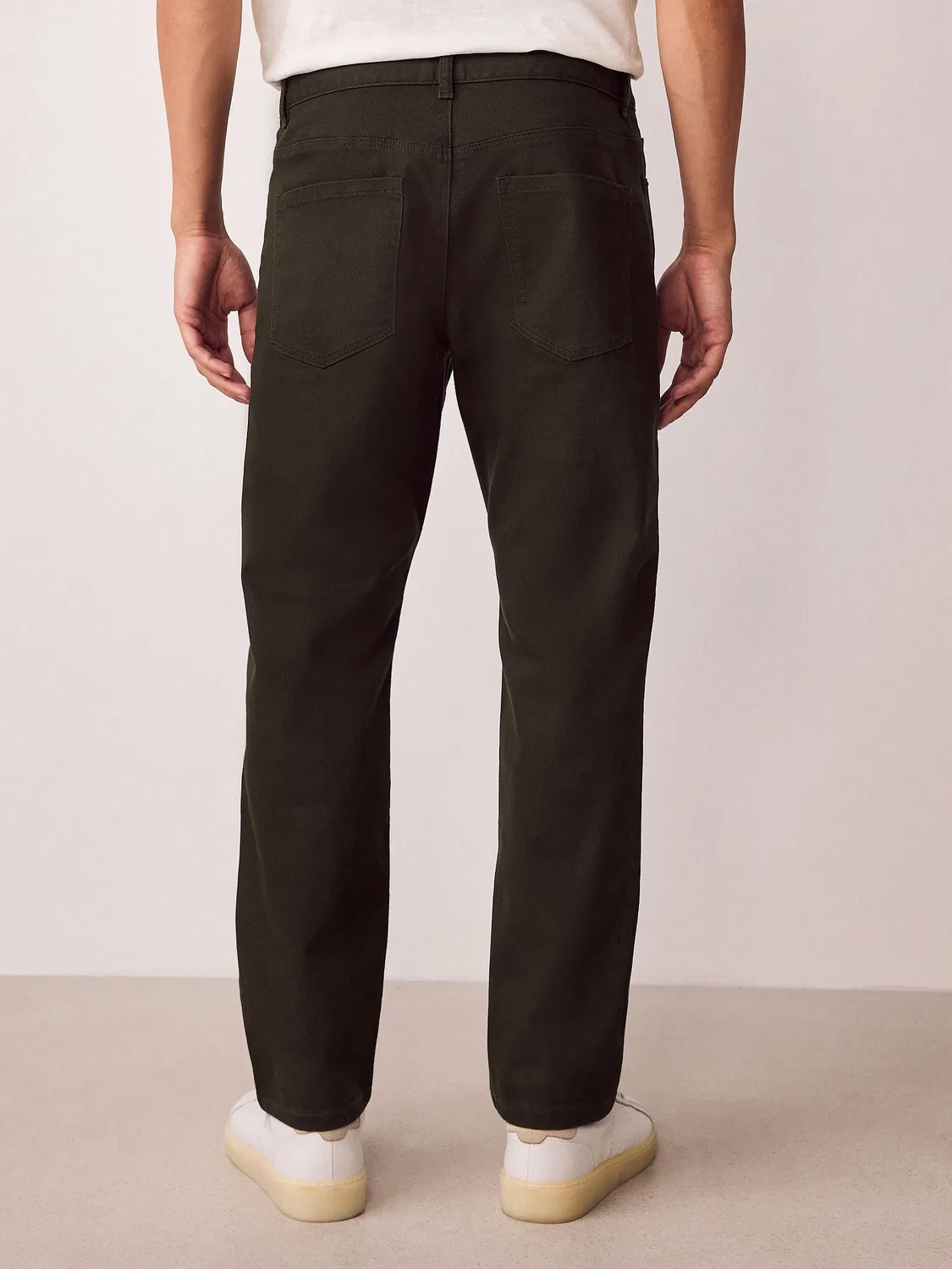 Джинсы классические, slim fit Next, коричневый — фото 4