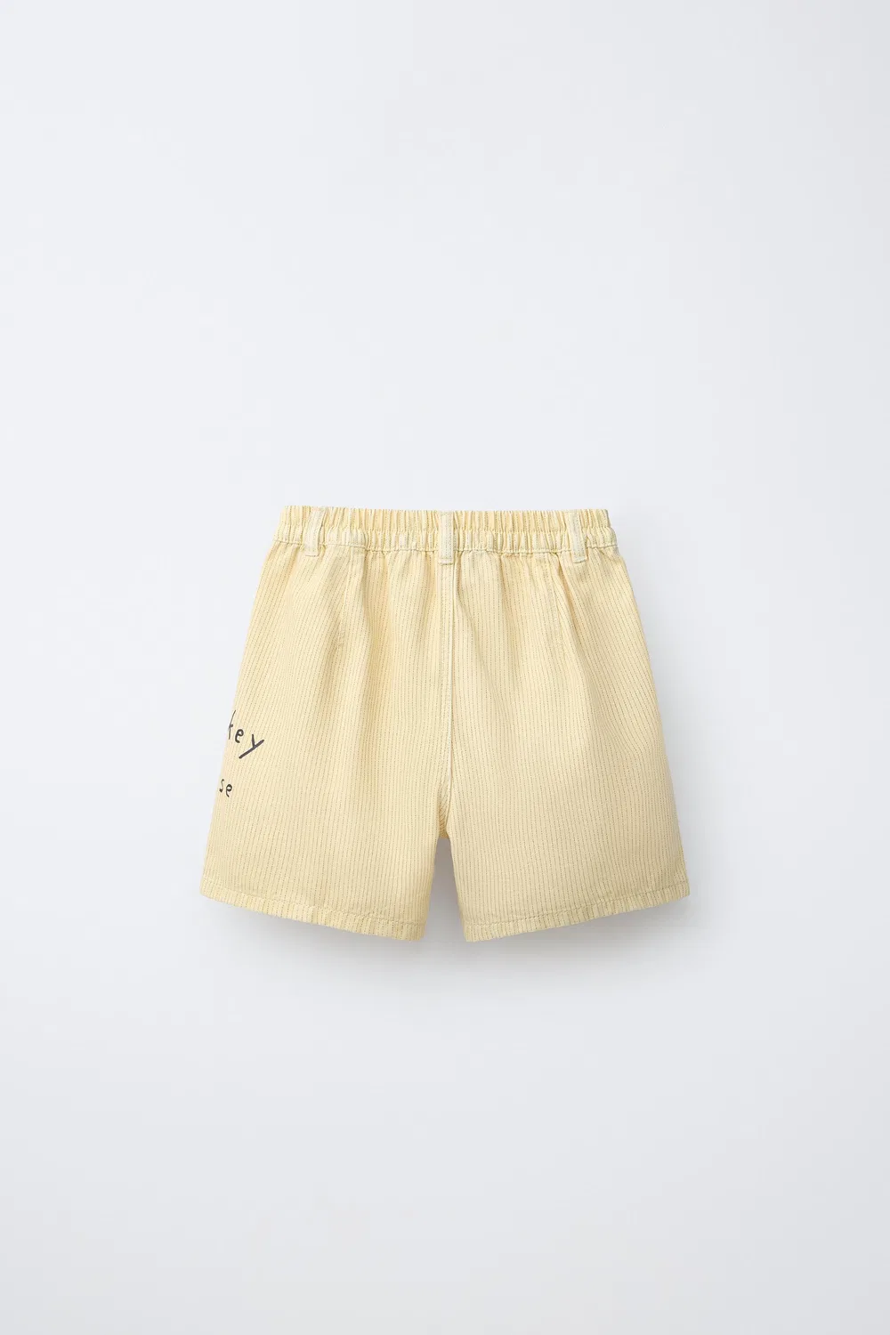 Шорты-бермуды из полосатой ткани с рисунком Микки Мауса Disney ZARA, Yellow — фото 2