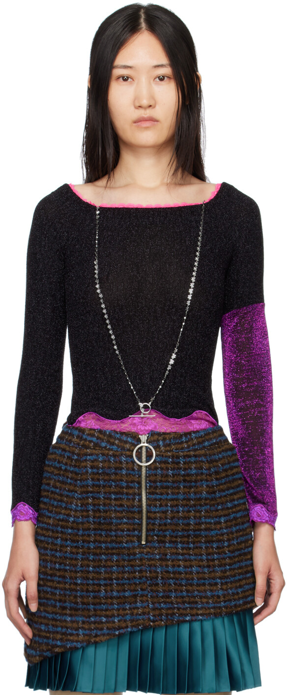 

Черная футболка с длинным рукавом \Butterfly And Love\"" Andersson Bell, Черный, Черная футболка с длинным рукавом \Butterfly And Love\"" Andersson Bell