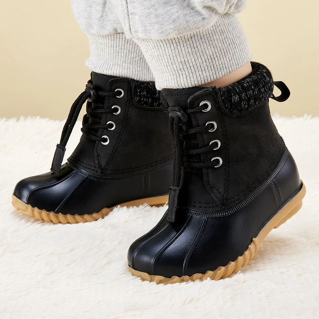 Детские зимние ботинки для мальчиков и девочек BMCiTYBM, Multi Black — фото 2