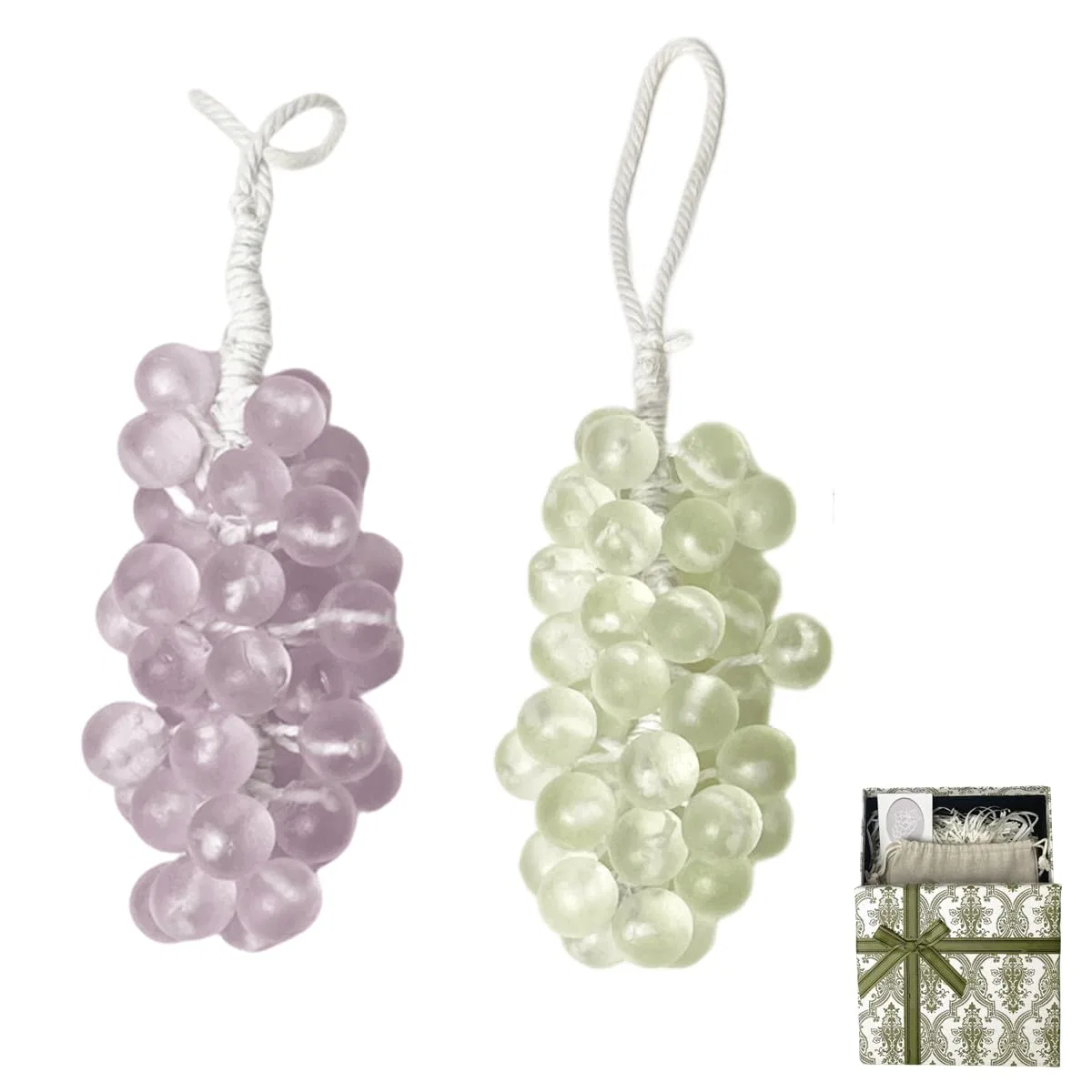 Мыло ручной работы в виде винограда, Generisch, 450 г, Purple + Green