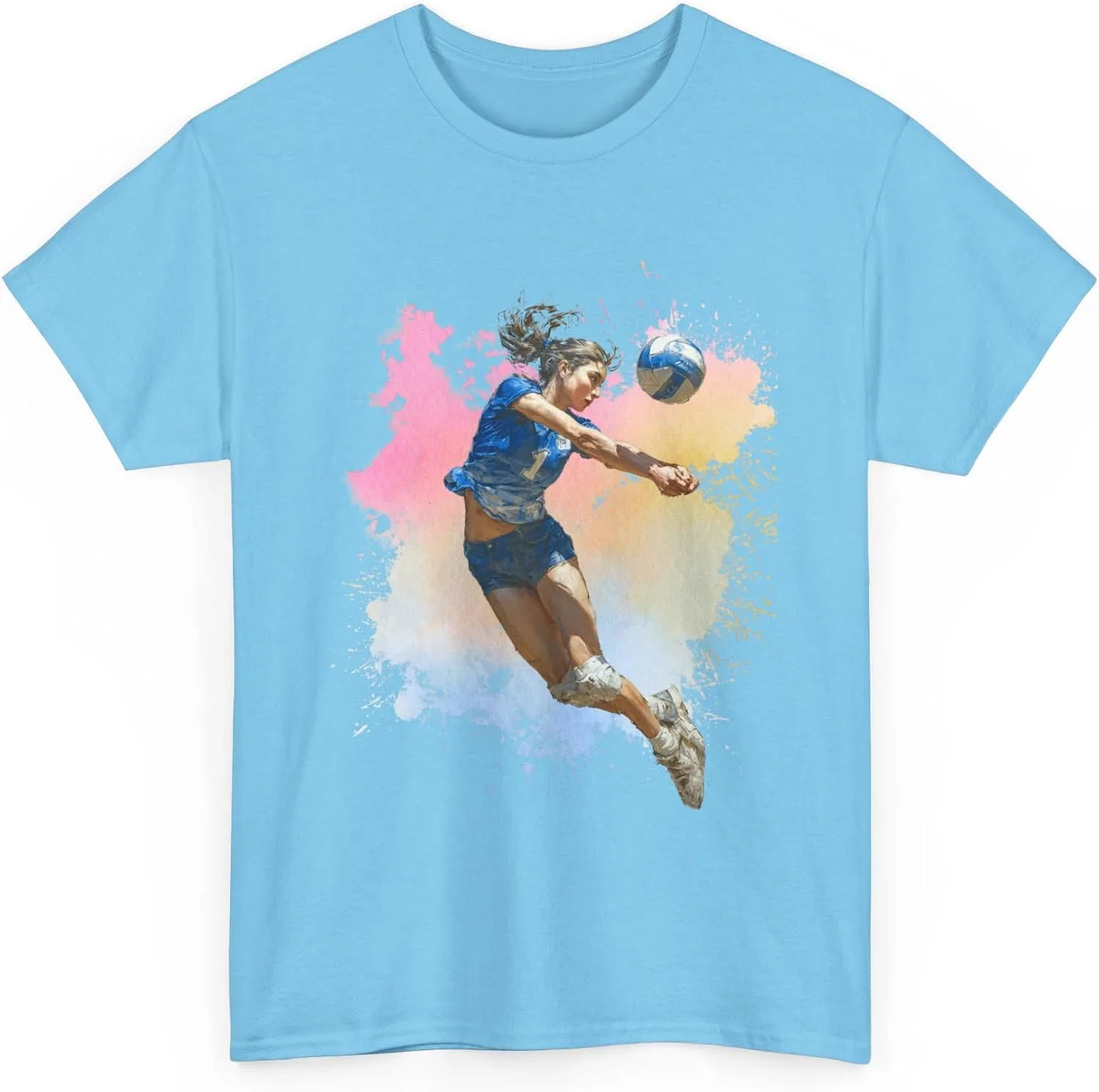 Женская футболка с принтом Volleyball, Sky — фото 3