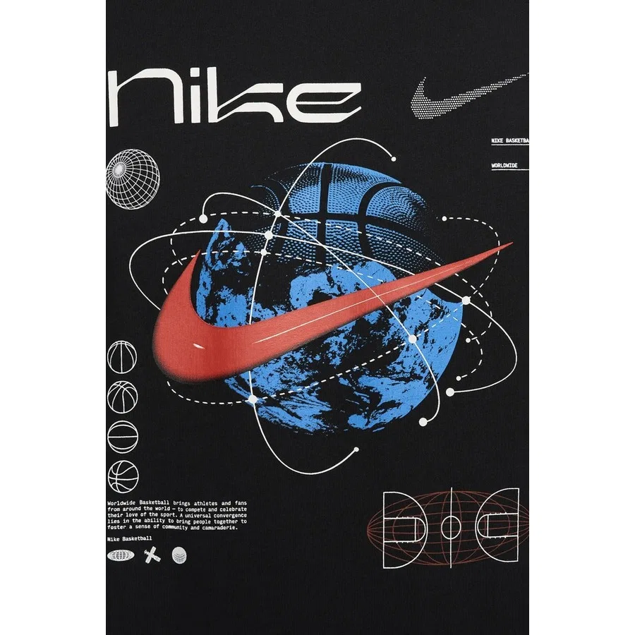 Футболка с длинным рукавом MAX90 Basketball Nike, Черный — фото 4