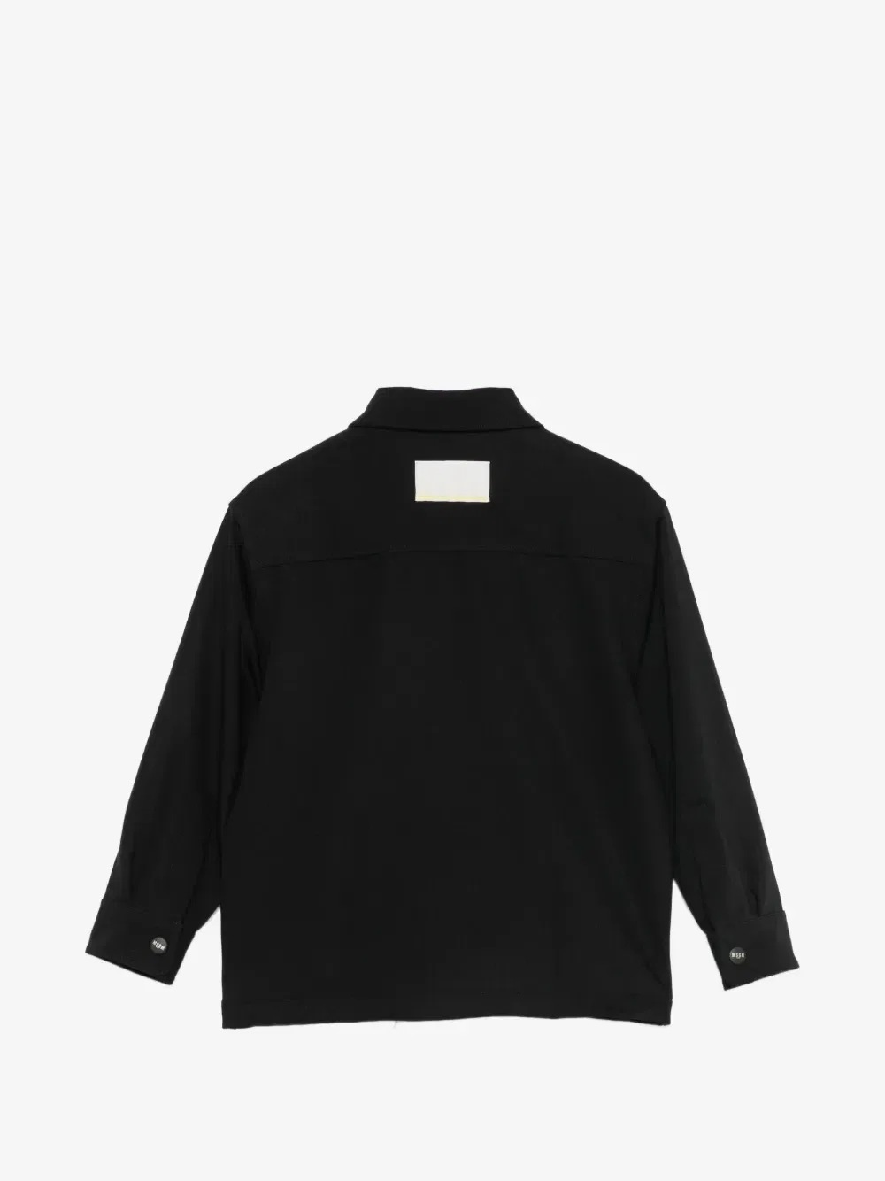 Рубашка на пуговицах с вышивкой логотипа MSGM Kids, черный — фото 2