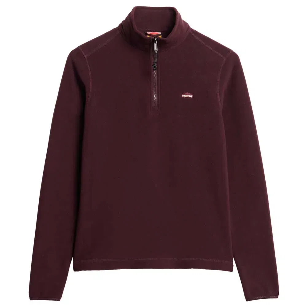 Худи Superdry Polar Fleece half zip, фиолетовый — фото 3