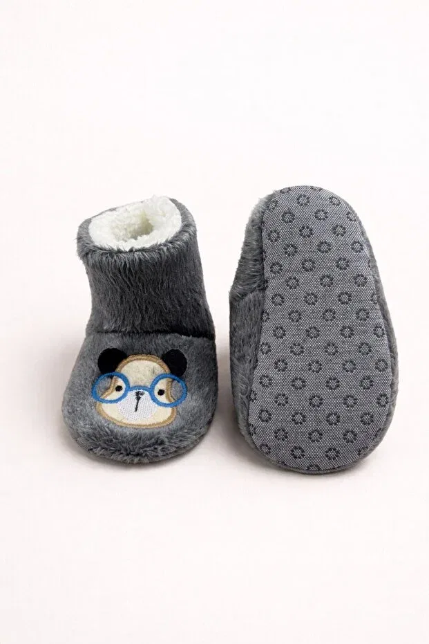 Детские тапочки для девочек с рисунком Numix Baby Kids, Gray — фото 3