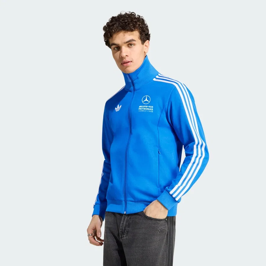 Спортивная толстовка на молнии ADIDAS PERFORMANCE 'Mercedes AMG Petronas Formula 1 Team Blue Wonder' синего цвета — фото 2