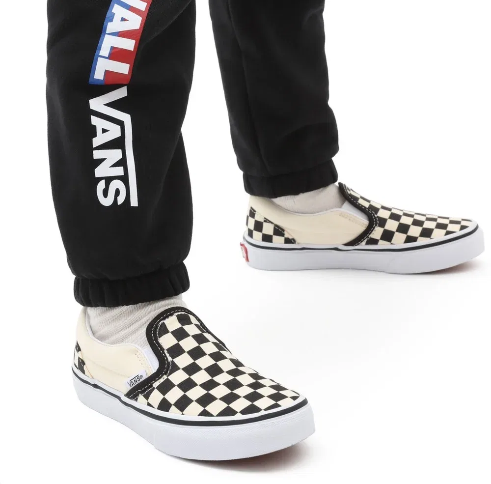 Детские слипоны slip-on Vans, Black/White — фото 3