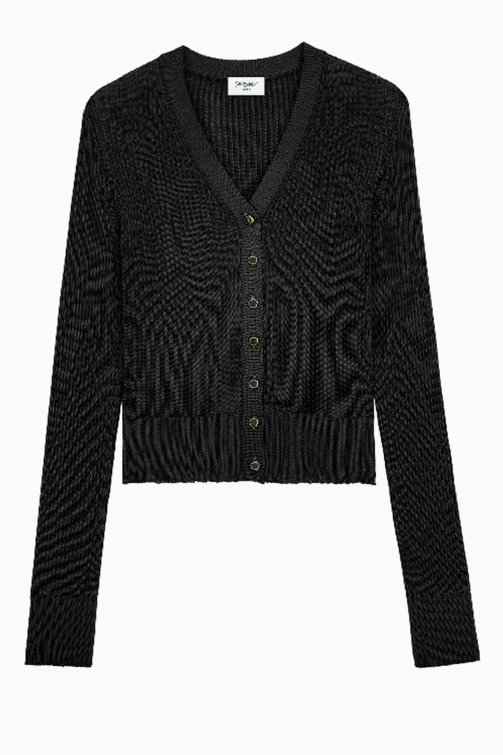 Кардиган в рубчик из вискозы Cassandre SAINT LAURENT