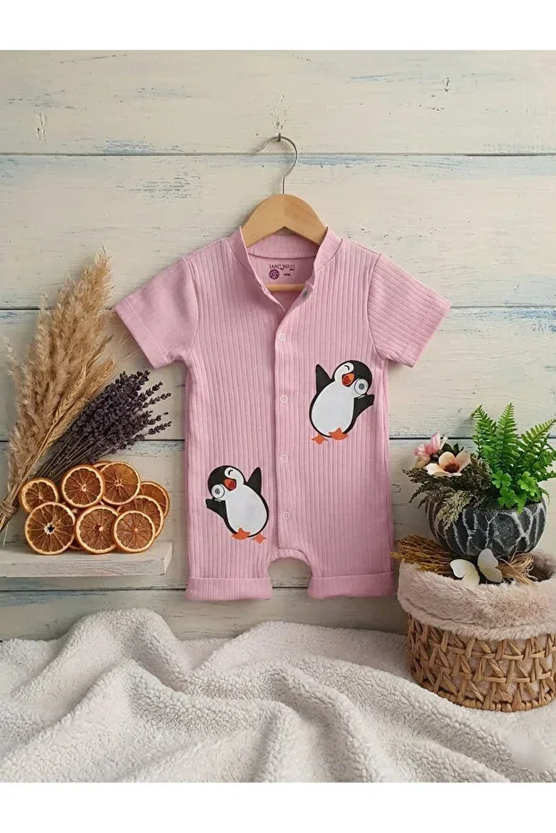 Детское боди с коротким рукавом с принтом Jakc Ways, Pink — фото 3