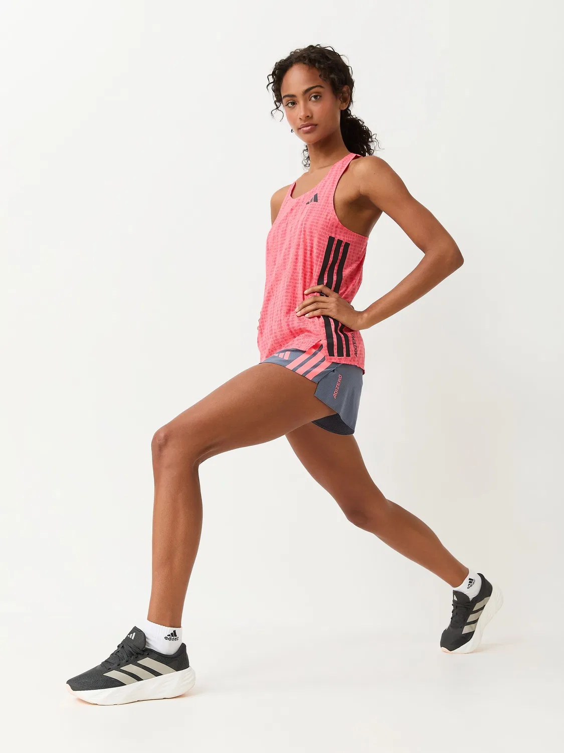 Топ для бега adidas adizero Run, ярко-розовый — фото 2