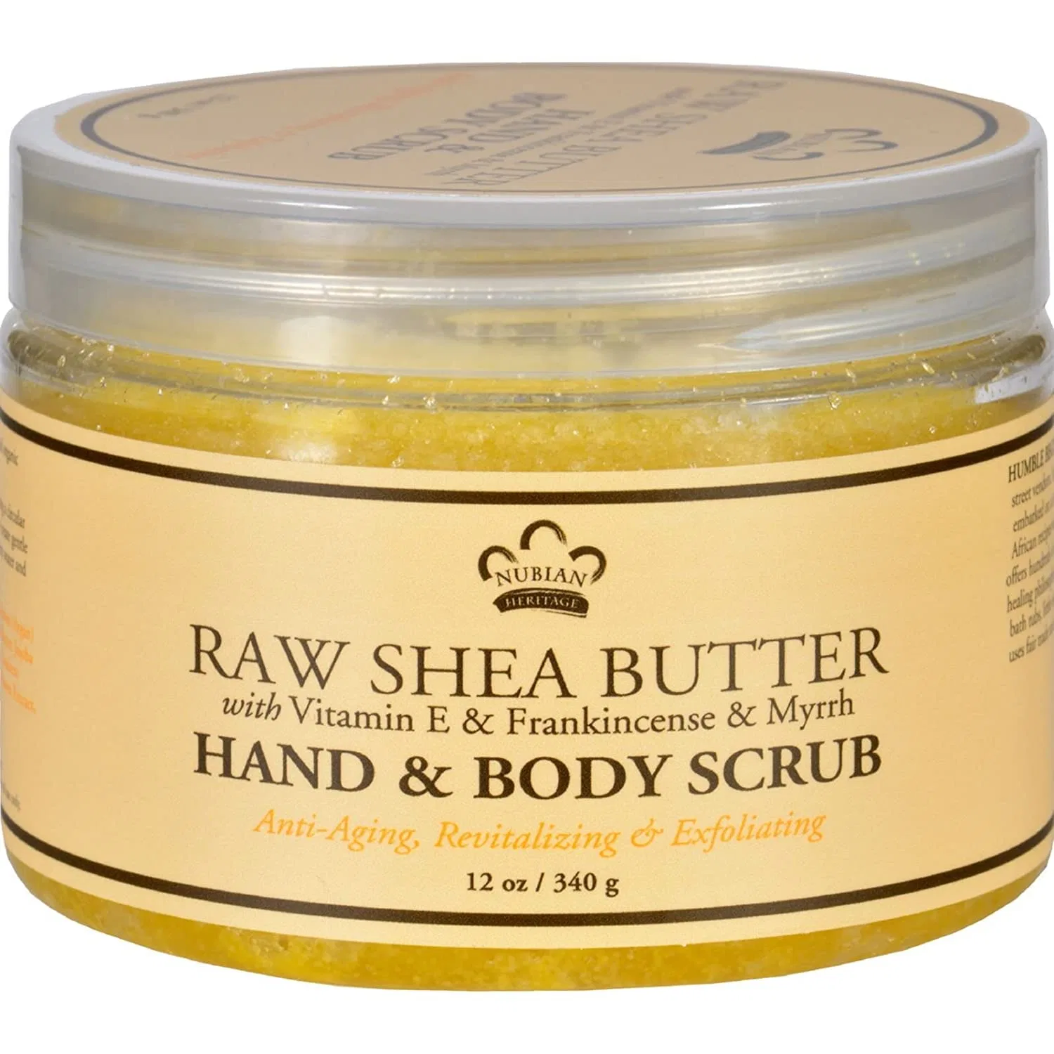 Скраб для тела и рук Raw Shea Butter, Nubian Heritage, 340 г, 12 fl oz