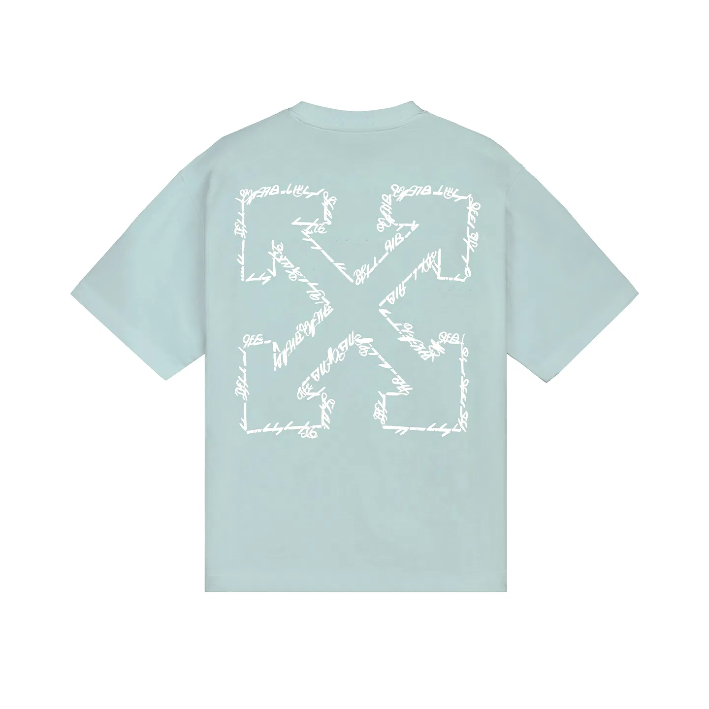 Детская футболка с круглым вырезом OFF-WHITE, Light Cyan