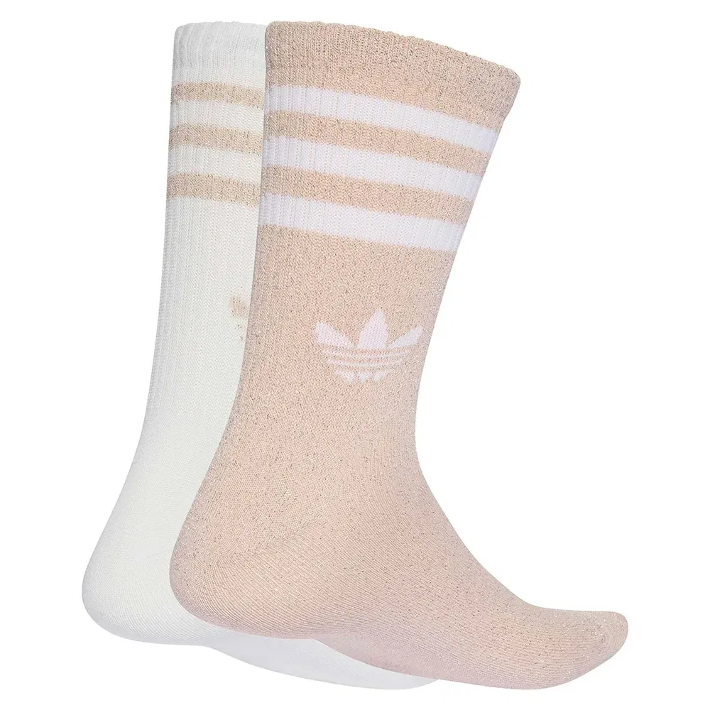 Женские носки с блестками Adidas Originals 3 Stripes Glitter, Pink — фото 2