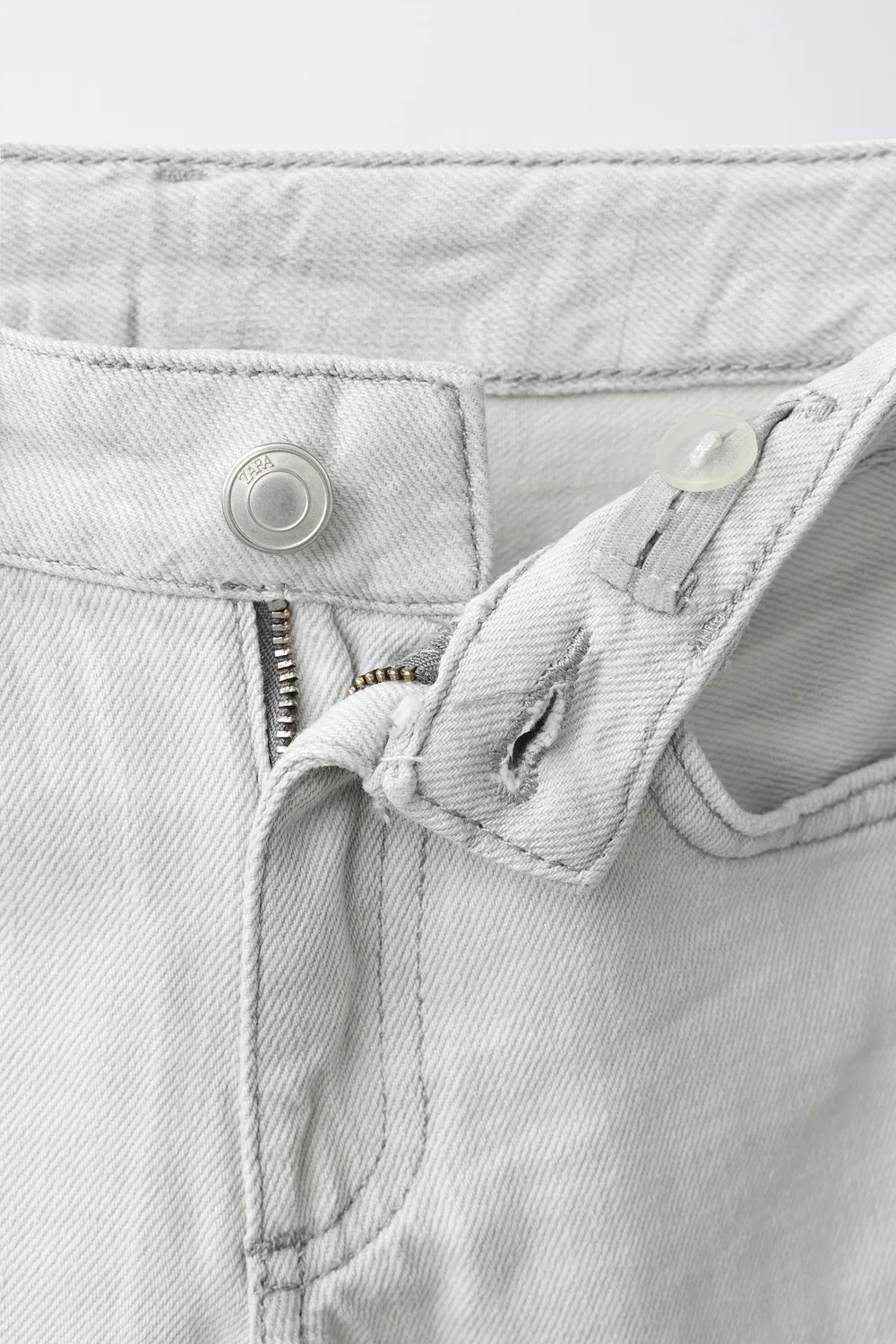 Блестящие джинсы-звездочки с широкими штанинами ZARA, Grey marl — фото 3