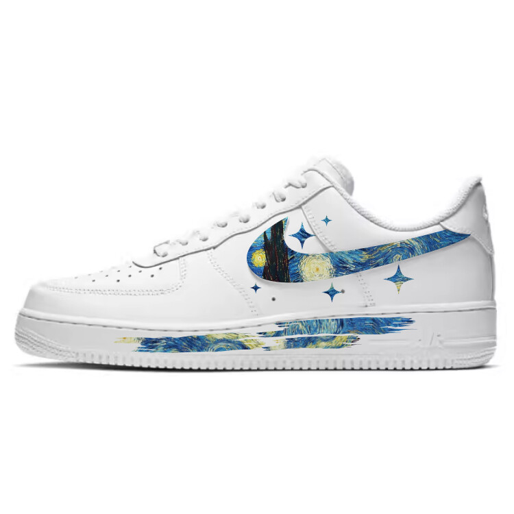 

Кроссовки Nike Air Force 1 Skateboard Shoes Women's Low-Top White Blue, Белый, Кроссовки Nike Air Force 1 Skateboard Shoes Women's Low-Top White Blue