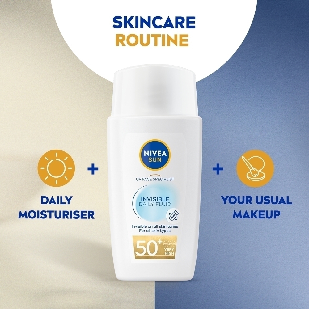 Флюид Nivea — Солнцезащитный невидимый дневной с легкой текстурой и защитным эффектом SPF +, 40 мл — фото 2