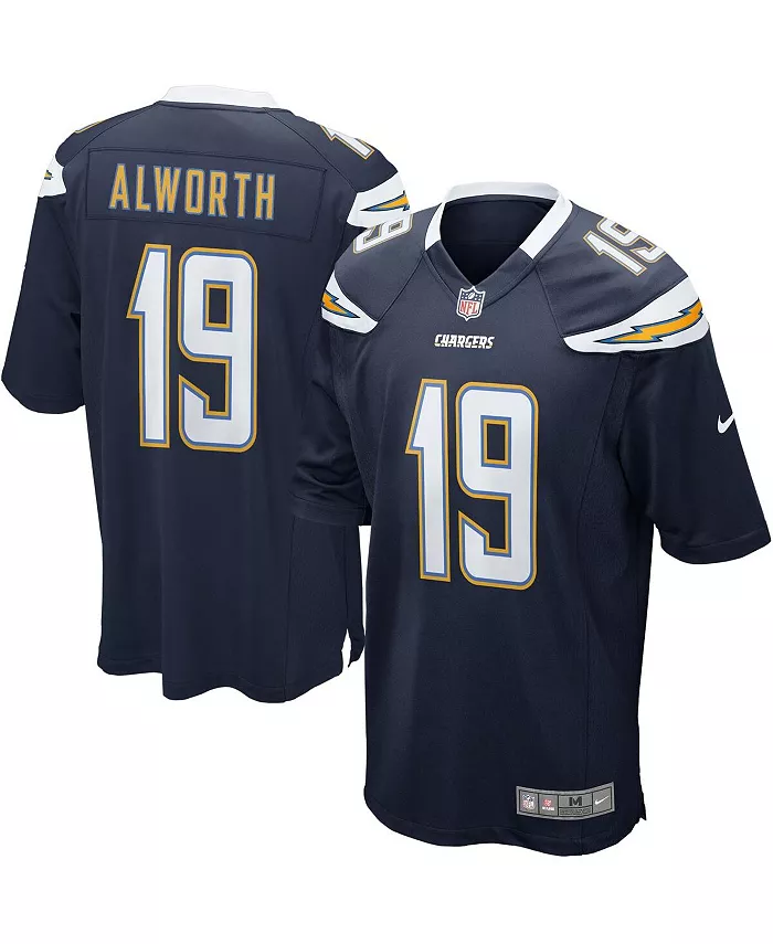 

Мужская игровая футболка San Diego Chargers Lance Alworth Navy Retired Player Nike