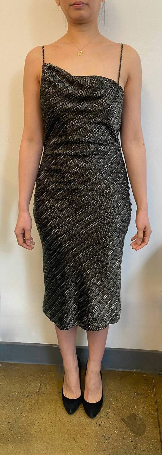 

Платье Delilah из сатина зеленого цвета с эффектом burnout GILNER FARRAR