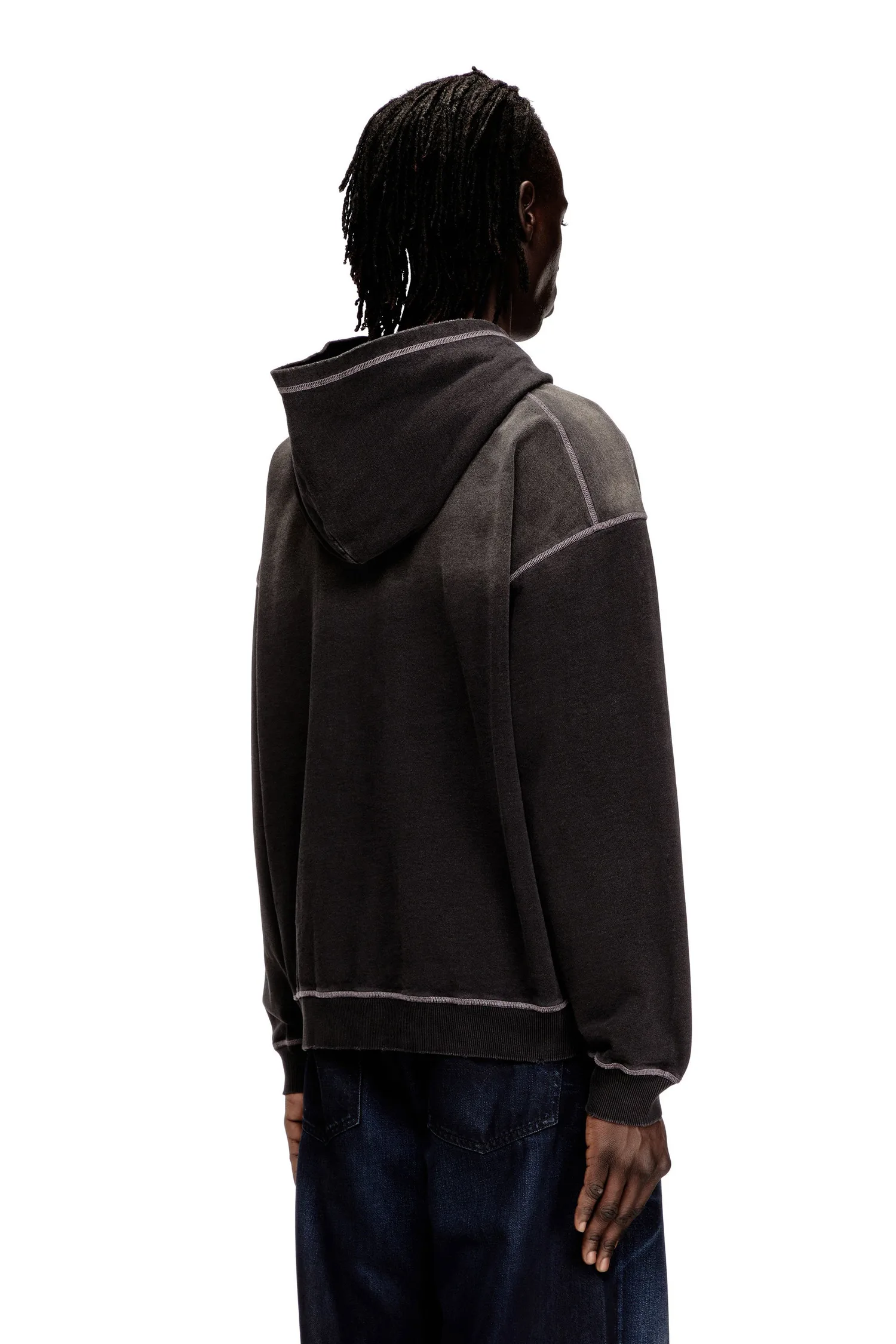 Мужская толстовка на молнии S-BLAXTO-HOOD-ZIP Diesel, Black and other colors — фото 2