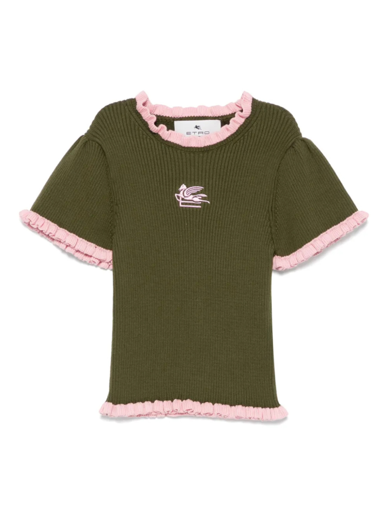 

ETRO KIDS топ с оборками, зеленый