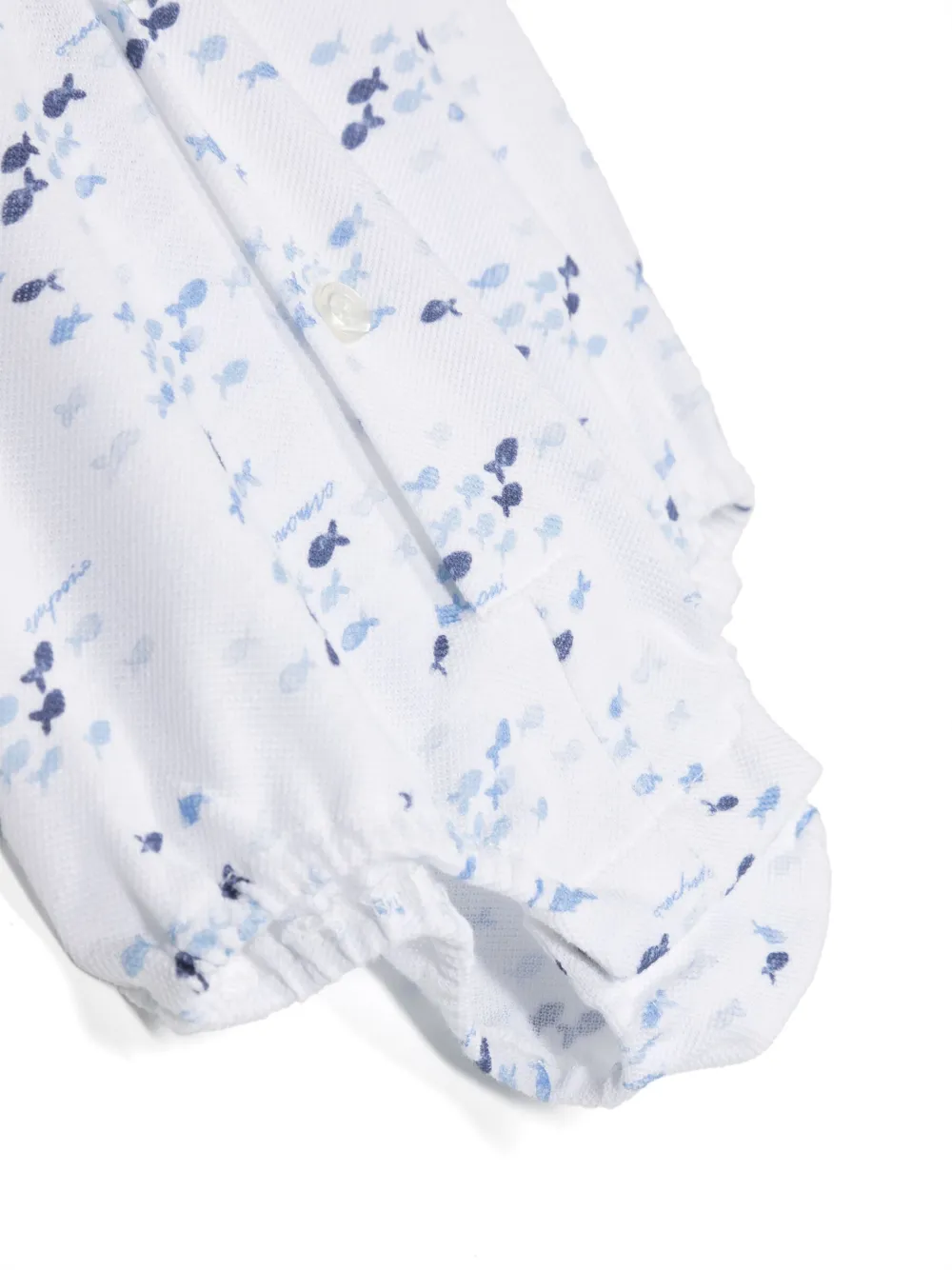 Боди с принтом Emporio Armani Kids, белый — фото 3
